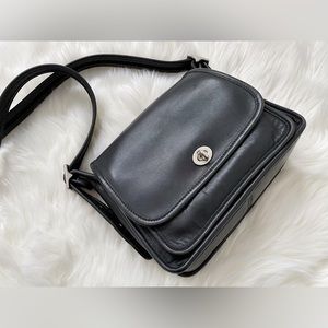 Vintage Coach Rambler Shoulder Bag 9061, Black/Nickel